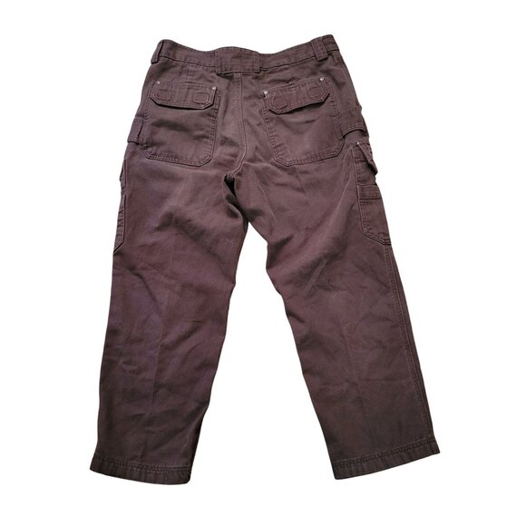 Duluth Trading Brown Cargo Pants 36x28 Canvas Cotton Heavy Duty Work - Picture 5 of 6
